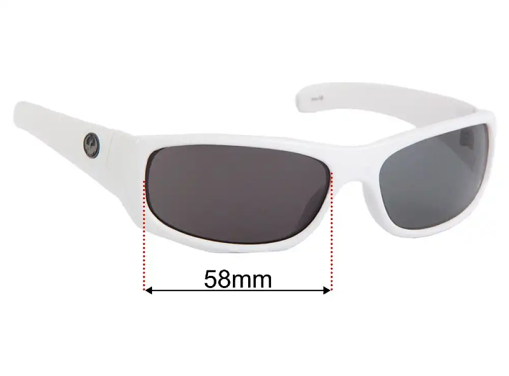 Sunglass Fix Lentilles de Remplacement pour Dragon Riff - 58mm Wide - Side View Sunglass Fix Lentilles de Remplacement pour Dragon Riff - 58mm Wide - Side View