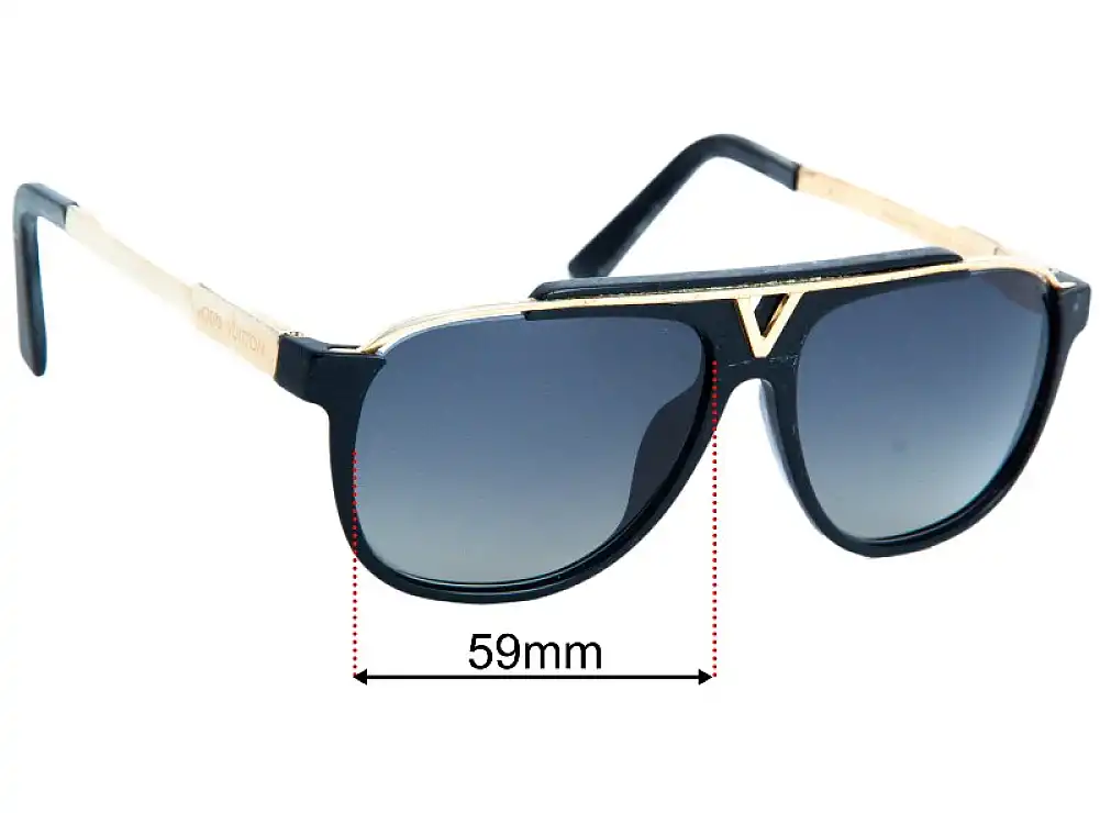Sunglass Fix Lentilles de Remplacement pour Louis Vuitton Mascot Z0936E - 59mm Wide Sunglass Fix Lentilles de Remplacement pour Louis Vuitton Mascot Z0936E - 59mm Wide