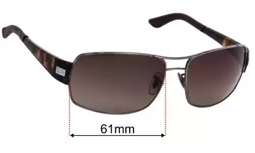 Sunglass Fix Lentilles de Remplacement pour Ray Ban RB3426 - 61mm Wide - Side View Ray Ban RB3426 Lentilles de Remplacement 61mm wide - Side View