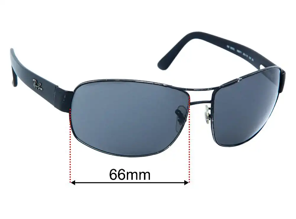 Sunglass Fix Lentilles de Remplacement pour Ray Ban RB3503L - 66mm Wide Sunglass Fix Lentilles de Remplacement pour Ray Ban RB3503L - 66mm Wide