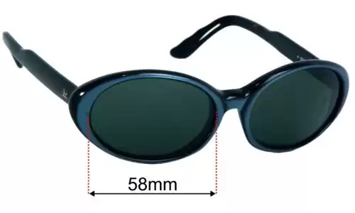 Sunglass Fix Lentilles de Remplacement pour Vuarnet REF074 - 58mm Wide Vuarnet REF074 Lentilles de Remplacement 58mm wide