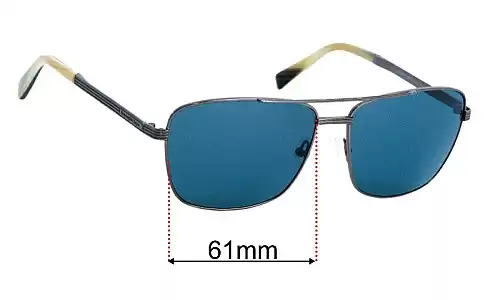 Sunglass Fix Lentilles de Remplacement pour Ermenegildo Zegna EZ 0031 - 61mm Wide Ermenegildo Zegna EZ 0031 Lentilles de Remplacement 61mm wide