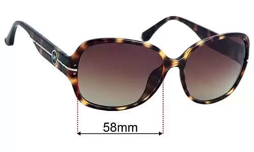 Sunglass Fix Lentilles de Remplacement pour Michael Kors M2857S Mackenzie - 58mm Wide Michael Kors M2857S Mackenzie Lentilles de Remplacement 58mm wide