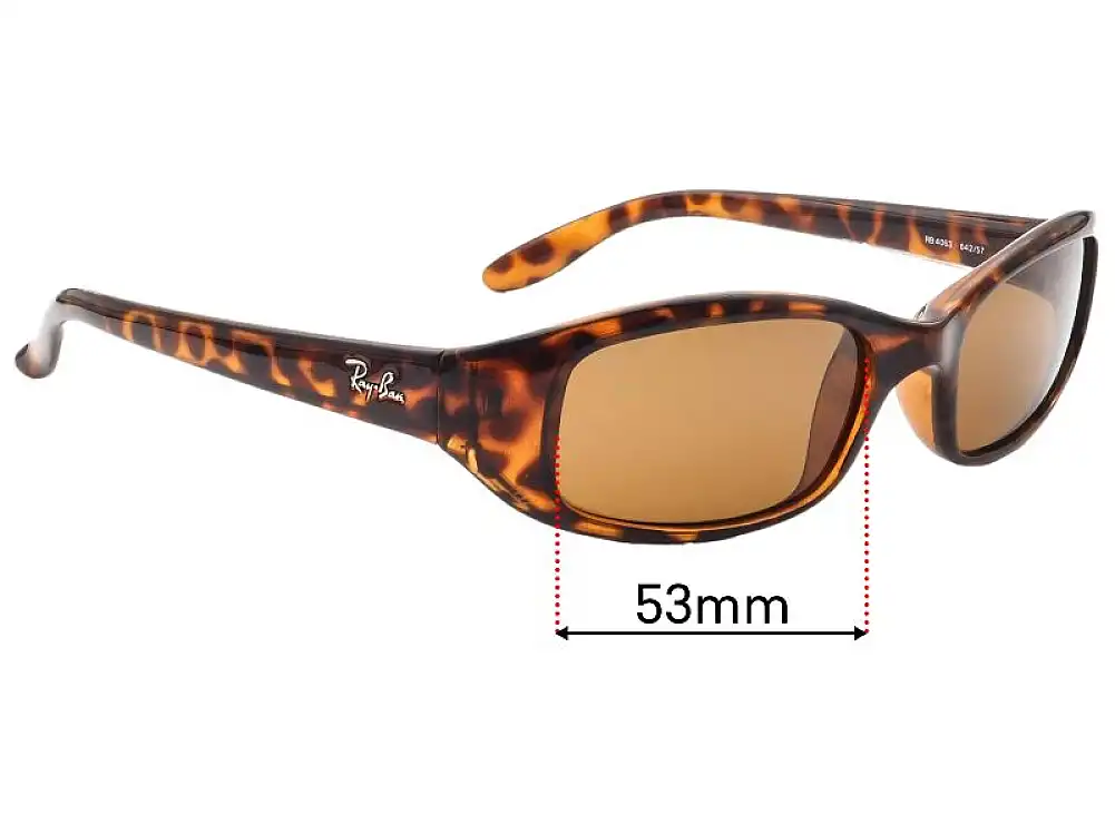 Sunglass Fix Lentilles de Remplacement pour Ray-Ban RB4063 Sidestreet - 53mm Wide Sunglass Fix Lentilles de Remplacement pour Ray-Ban RB4063 Sidestreet - 53mm Wide