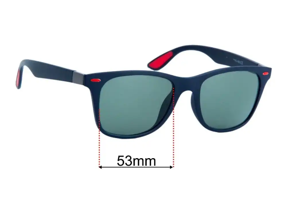 Sunglass Fix Lentilles de Remplacement pour Rich Club Wayfarer - 53mm Wide Sunglass Fix Lentilles de Remplacement pour Rich Club Wayfarer - 53mm Wide