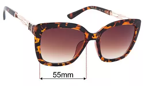 Sunglass Fix Lentilles de Remplacement pour Jessica Simpson J6203 - 55mm Wide Jessica Simpson J6203 Lentilles de Remplacement 55mm wide