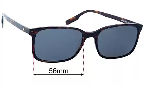 Sunglass Fix Lentilles de Remplacement pour Montblanc MB 0152O - 56mm Wide Montblanc MB 0152O Lentilles de Remplacement 56mm wide