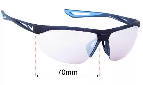 Sunglass Fix Lentilles de Remplacement pour Nike EV1214 Tailwind Swift M - 70mm Wide Nike EV1214 Tailwind Swift M Lentilles de Remplacement 70mm wide