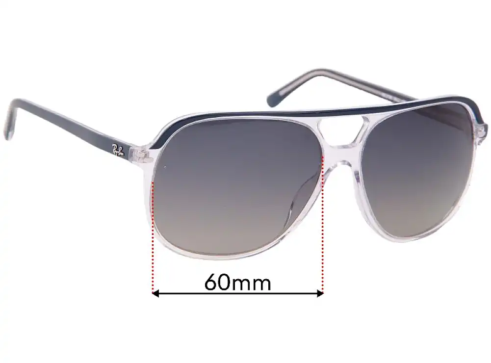Sunglass Fix Lentilles de Remplacement pour Ray-Ban RB2198 Bill - 60mm Wide Sunglass Fix Lentilles de Remplacement pour Ray-Ban RB2198 Bill - 60mm Wide