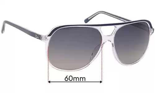 Sunglass Fix Lentilles de Remplacement pour Ray-Ban RB2198 Bill - 60mm Wide Ray-Ban RB2198 Bill Lentilles de Remplacement 60mm wide