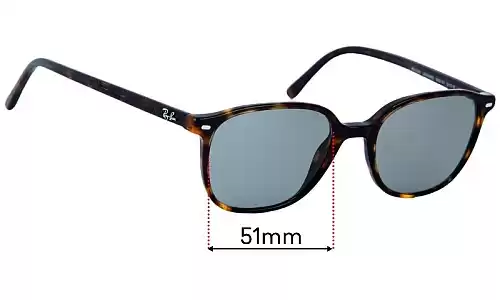 Sunglass Fix Lentilles de Remplacement pour Ray-Ban RB2193 Leonard - 51mm Wide Ray-Ban RB2193 Leonard Lentilles de Remplacement 51mm wide