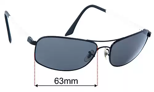 Sunglass Fix Lentilles de Remplacement pour Ray-Ban RB3484 - 63mm Wide Ray-Ban RB3484 Lentilles de Remplacement 63mm wide