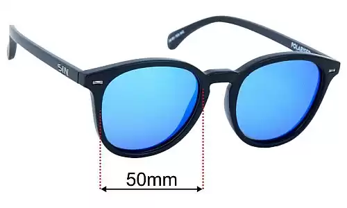 Sunglass Fix Lentilles de Remplacement pour Sin Risky Business - 51mm Wide Sin Risky Business Lentilles de Remplacement 51mm wide