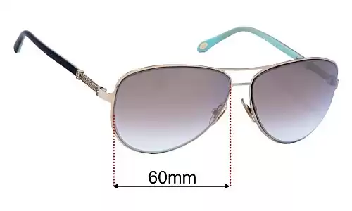 Sunglass Fix Replacement Lenses for Tiffany & Co TF 3048-B 60mm Tiffany & Co TF 3048-B Replacement Lenses 60mm wide