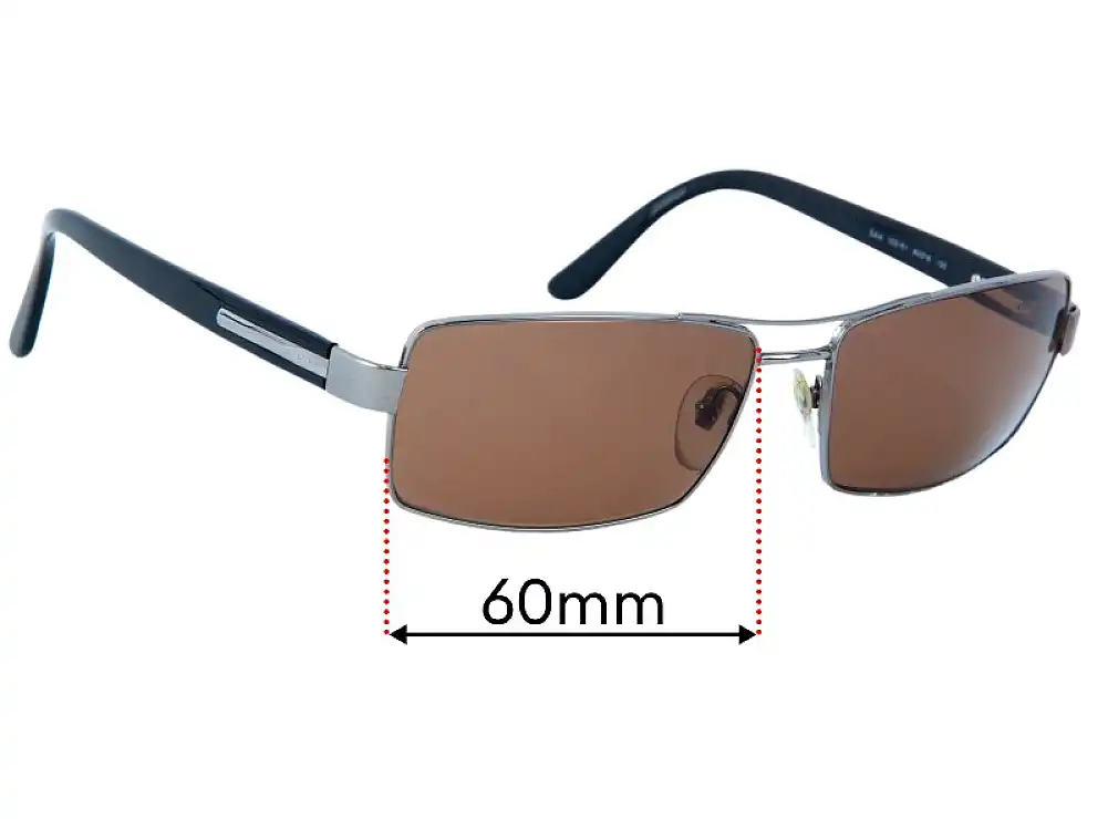 Sunglass Fix Lentilles de Remplacement pour Bvlgari 544 - 60mm Wide Sunglass Fix Lentilles de Remplacement pour Bvlgari 544 - 60mm Wide