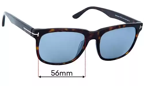 Sunglass Fix Lentilles de Remplacement pour Tom Ford Stephenson TF775 - 56mm Wide Tom Ford Stephenson TF775 Lentilles de Remplacement 56mm wide