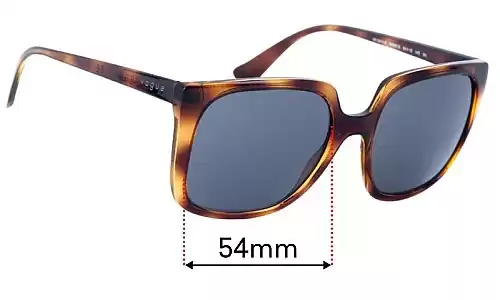 Sunglass Fix Lentilles de Remplacement pour Vogue VO5411-S - 54mm Wide Vogue VO5411-S Lentilles de Remplacement 54mm wide