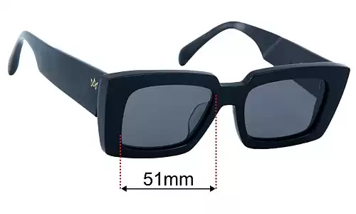 Sunglass Fix Lentilles de Remplacement pour AM Eyewear Fasha - 51mm Wide AM Eyewear Fasha Lentilles de Remplacement 51mm wide