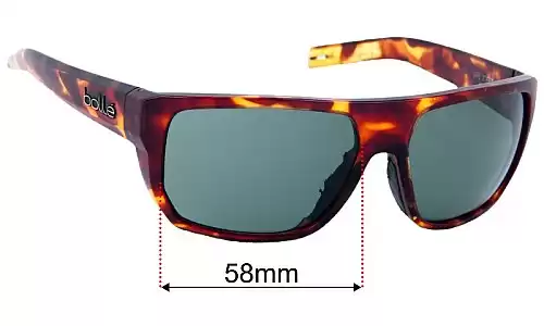 Sunglass Fix Lentilles de Remplacement pour Bolle Vulture 12660 - 58mm Wide Bolle Vulture 12660 Lentilles de Remplacement 58mm wide