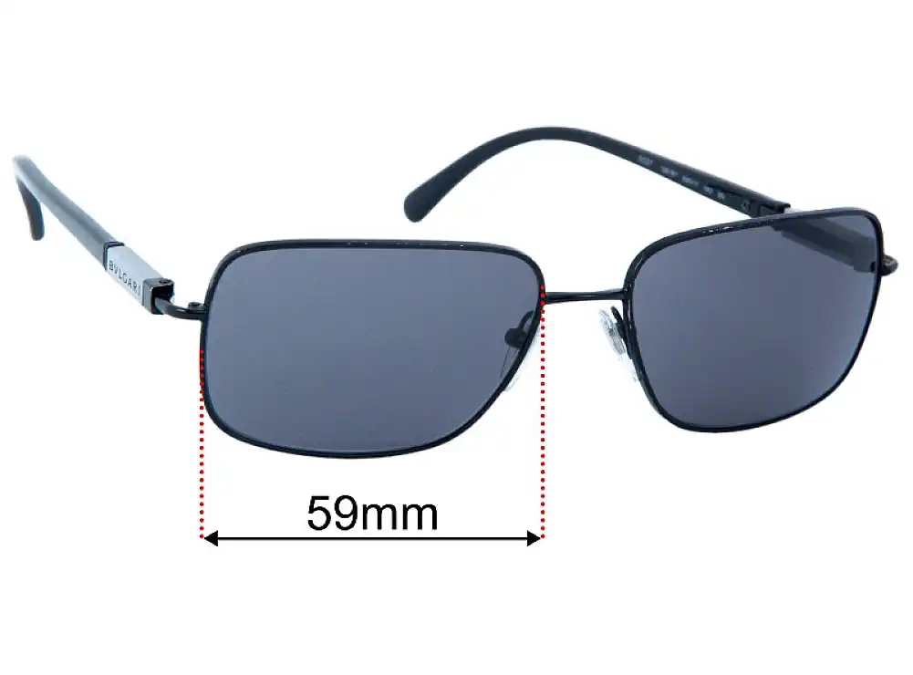 Sunglass Fix Lentilles de Remplacement pour Bvlgari 5027 - 59mm Wide Sunglass Fix Lentilles de Remplacement pour Bvlgari 5027 - 59mm Wide