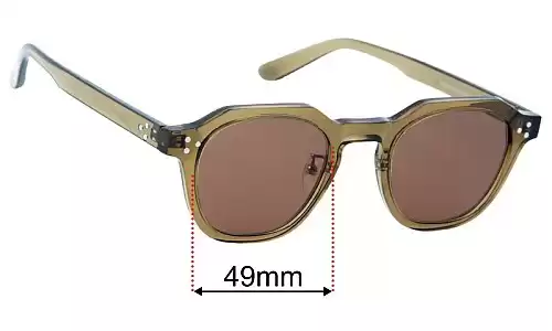 Sunglass Fix Lentilles de Remplacement pour Evo T7243 - 49mm Wide Evo T7243 Lentilles de Remplacement 49mm wide