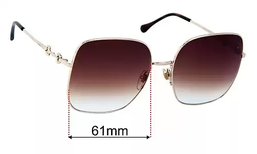 Sunglass Fix Lentilles de Remplacement pour Gucci GG0879S - 61mm Wide Gucci GG0879S Lentilles de Remplacement 61mm wide