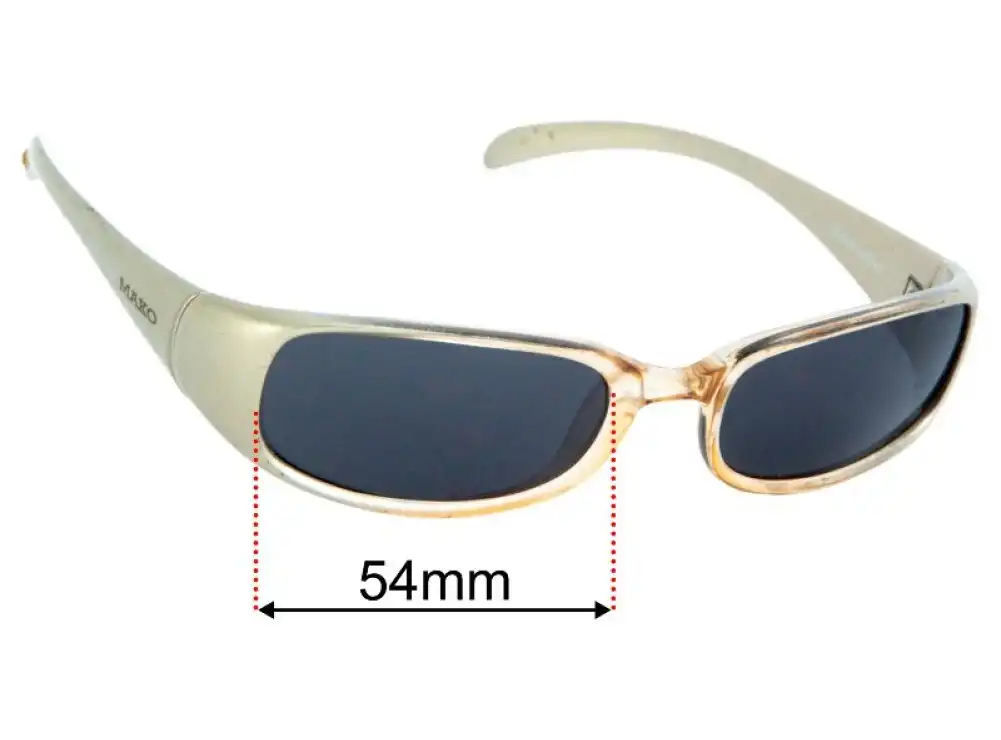 Sunglass Fix Lentilles de Remplacement pour Mako 9430 - 54mm Wide Sunglass Fix Lentilles de Remplacement pour Mako 9430 - 54mm Wide