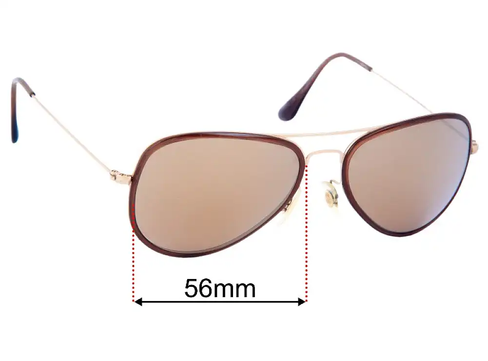 Sunglass Fix Lentilles de Remplacement pour Ray Ban RB3513 Flat Metal Aviator - 56mm Wide Sunglass Fix Lentilles de Remplacement pour Ray Ban RB3513 Flat Metal Aviator - 56mm Wide