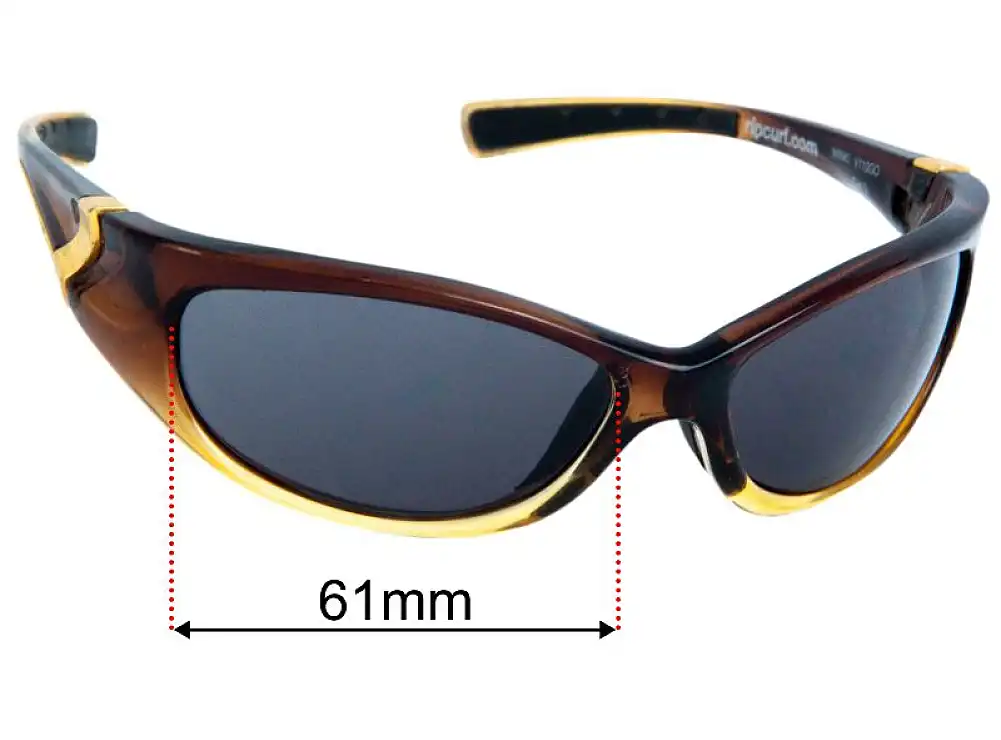 Sunglass Fix Lentilles de Remplacement pour Rip Curl Winki - 61mm Wide Sunglass Fix Lentilles de Remplacement pour Rip Curl Winki - 61mm Wide