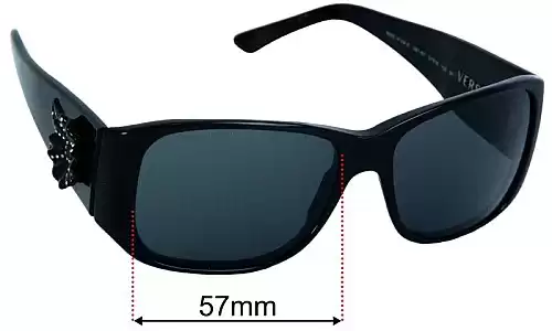 Sunglass Fix Lentilles de Remplacement pour Versace MOD 4148-B - 57mm Wide Versace MOD 4148-B Lentilles de Remplacement 57mm wide