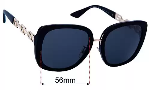 Sunglass Fix Lentilles de Remplacement pour Versace MOD 4407-D - 56mm Wide Versace MOD 4407-D Lentilles de Remplacement 56mm wide