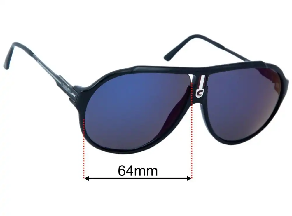 Sunglass Fix Lentilles de Remplacement pour Carrera 5565 - 64mm Wide Sunglass Fix Lentilles de Remplacement pour Carrera 5565 - 64mm Wide