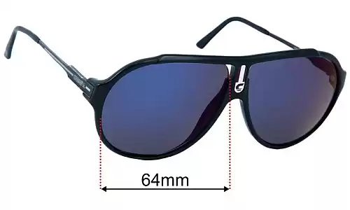 Sunglass Fix Lentilles de Remplacement pour Carrera 5565 - 64mm Wide Carrera 5565 Lentilles de Remplacement 64mm wide