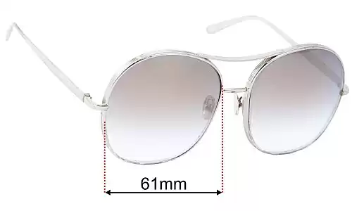 Sunglass Fix Lentilles de Remplacement pour Chloe CE 128S - 61mm Wide Chloe CE 128S Lentilles de Remplacement 61mm wide