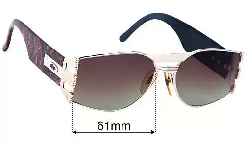 Sunglass Fix Lentilles de Remplacement pour Christian Dior 2562 - 61mm Wide Christian Dior 2562 Lentilles de Remplacement 61mm wide