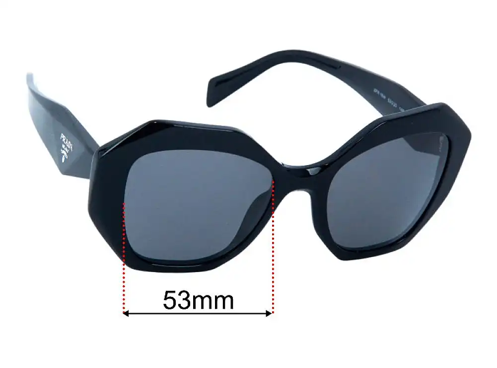 Sunglass Fix Verres de Remplacement pour Prada SPR16W - 53mm Wide Sunglass Fix Verres de Remplacement pour Prada SPR16W - 53mm Wide