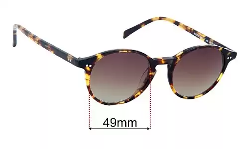 Sunglass Fix Lentilles de Remplacement pour Anglo American Optical Mod 406 - 49mm Wide Anglo American Optical Mod 406 Lentilles de Remplacement 49mm wide