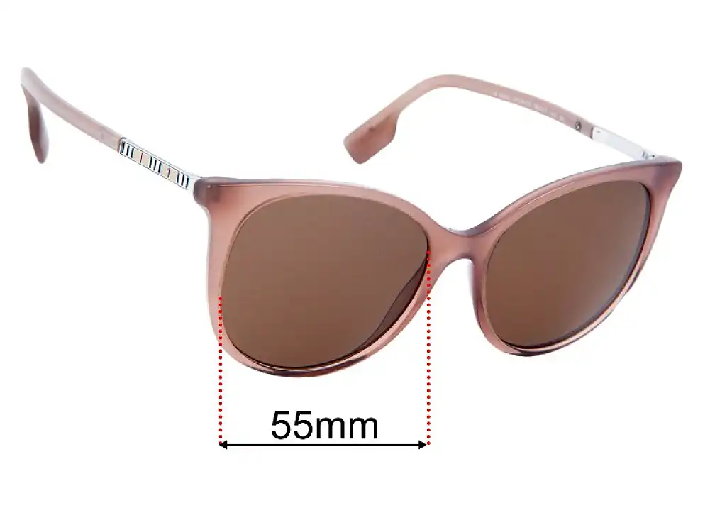 Sunglass Fix Lentilles de Remplacement pour Burberry B 4333 - 55mm Wide Sunglass Fix Lentilles de Remplacement pour Burberry B 4333 - 55mm Wide