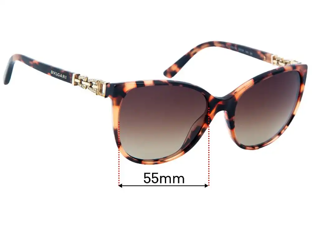 Sunglass Fix Lentilles de Remplacement pour Bvlgari 8145-B - 55mm Wide Sunglass Fix Lentilles de Remplacement pour Bvlgari 8145-B - 55mm Wide