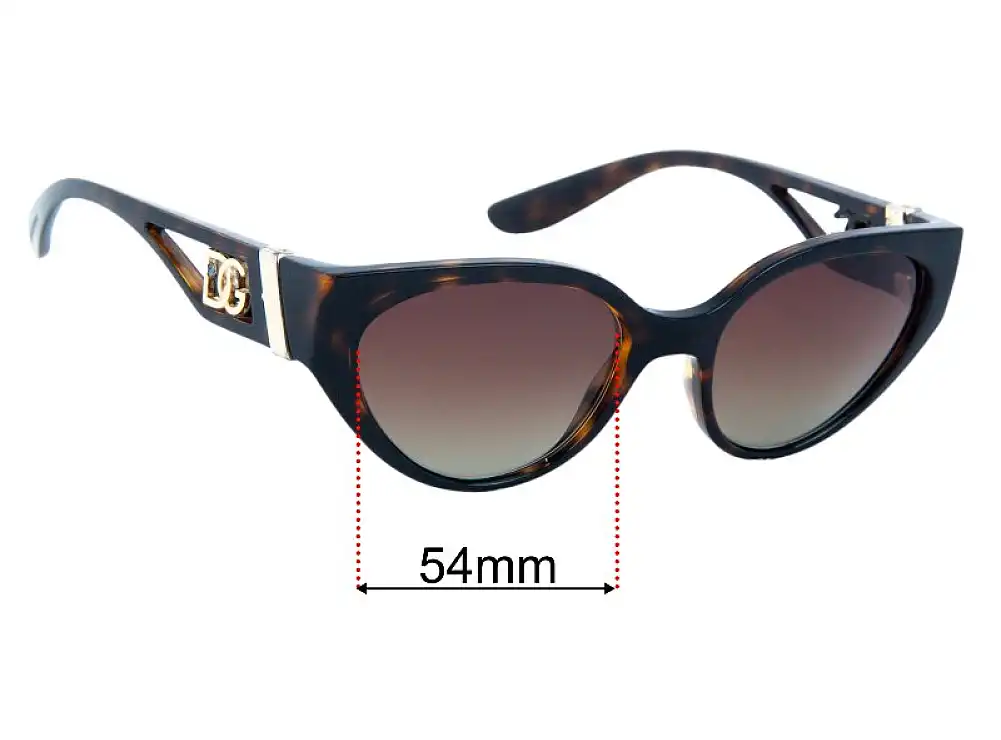 Sunglass Fix Lentilles de Remplacement pour Dolce & Gabbana DG6146 - 54mm Wide Sunglass Fix Lentilles de Remplacement pour Dolce & Gabbana DG6146 - 54mm Wide
