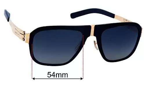 Sunglass Fix Lentilles de Remplacement pour IC! Berlin M8 Pappelplatz - 54mm Wide IC! Berlin M8 Pappelplatz Lentilles de Remplacement 54mm wide