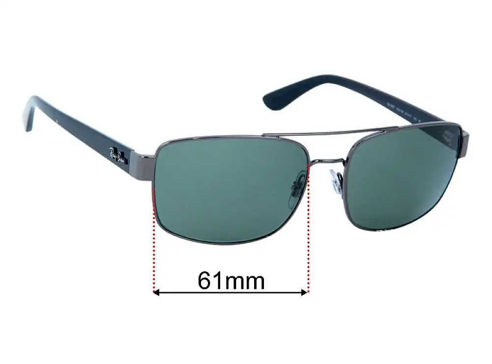 Sunglass Fix Lentilles de Remplacement pour Ray-Ban RB3687 - 61mm Wide Sunglass Fix Lentilles de Remplacement pour Ray-Ban RB3687 - 61mm Wide