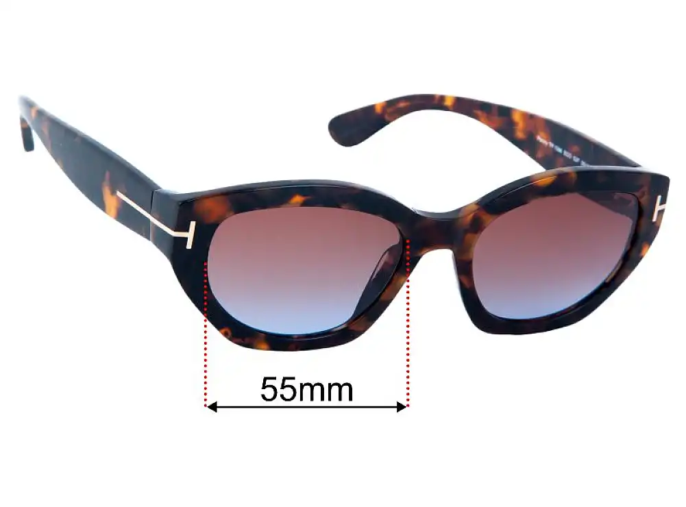 Sunglass Fix Lentilles de Remplacement pour Tom Ford Penny TF1086 - 55mm Wide Sunglass Fix Lentilles de Remplacement pour Tom Ford Penny TF1086 - 55mm Wide