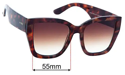 Sunglass Fix Lentilles de Remplacement pour Aire Haedus - 55mm Wide Aire Haedus Lentilles de Remplacement 55mm wide