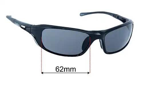 Sunglass Fix Lentilles de Remplacement pour Bolle Shadow - 62mm Wide Bolle Shadow Lentilles de Remplacement 62mm wide