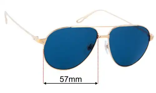 Sunglass Fix Lentilles de Remplacement pour Cartier CT0298S - 57mm Wide Cartier CT0298S Lentilles de Remplacement 57mm wide