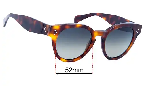 Sunglass Fix Lentilles de Remplacement pour Celine CL 41049/S - 52mm Wide Celine CL 41049/S Lentilles de Remplacement 52mm wide