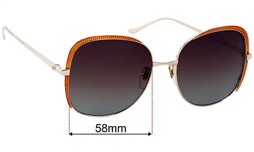 Sunglass Fix Lentilles de Remplacement pour Gucci GG0400S - 58mm Wide Gucci GG0400S Lentilles de Remplacement 58mm wide
