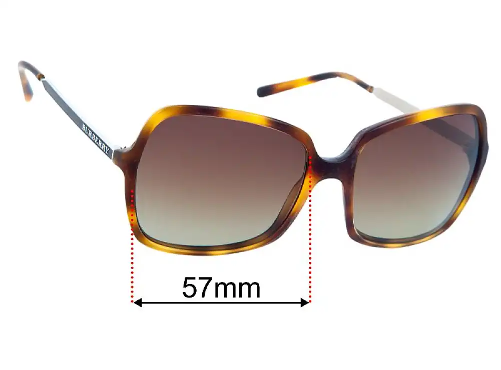 Sunglass Fix Lentilles de Remplacement pour Burberry B 4127 - 57mm Wide Sunglass Fix Lentilles de Remplacement pour Burberry B 4127 - 57mm Wide