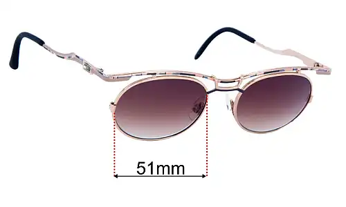 Sunglass Fix Verres de Remplacement pour Cazal Mod 279 - 51mm Wide Cazal Mod 279 Verres de Remplacement 51mm wide